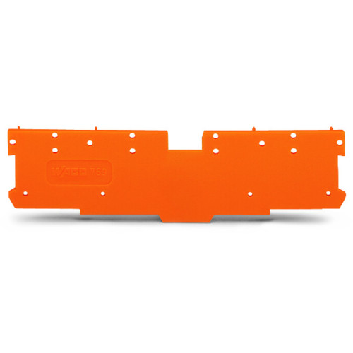 End and intermediate plate, 1.1 mm thick, orange