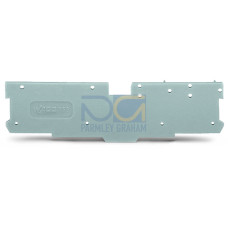 End and intermediate plate, 1.1 mm thick, gray