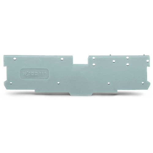 End and intermediate plate, 1.1 mm thick, gray