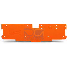 End and intermediate plate, 1.1 mm thick, orange