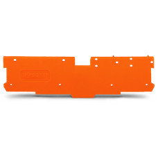 End and intermediate plate, 1.1 mm thick, orange