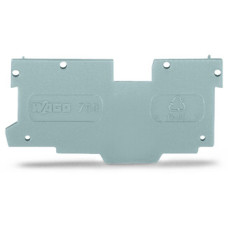 End and intermediate plate, 1.1 mm thick, gray