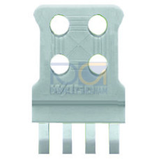 Strain relief plate, for female and male connectors, 1 part, gray