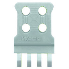Strain Relief Plate, 4- To 5-Pole Snap-On Type For Female Plugs Gray