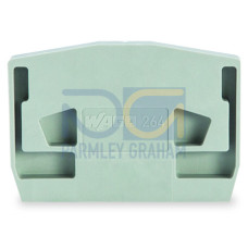 End plate, for terminal blocks with snap-in mounting foot, 4 mm thick, light gray