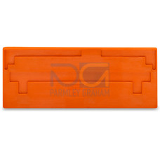 Separator plate, 2 mm thick, oversized, orange