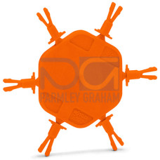 Carrier with 6 coding pins, for coding of female plugs, orange