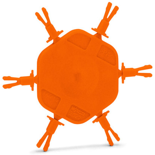 Carrier with 6 coding pins, for coding of female plugs, orange