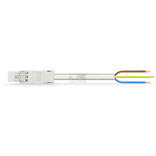 pre-assembled connecting cable, Eca, Plug/open-ended, white