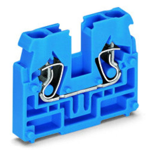 2-conductor terminal block, without push-buttons, suitable for Ex i applications, blue
