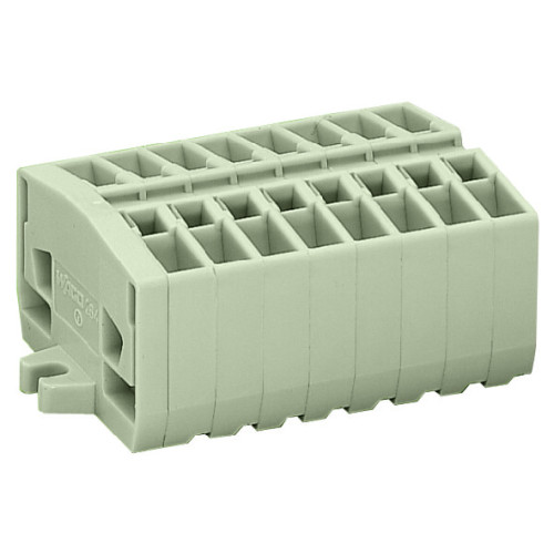 2-conductor terminal strip, without push-buttons, suitable for Ex e II applications, light gray