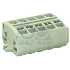 4-conductor terminal strip, without push-buttons, suitable for Ex e II applications, light gray