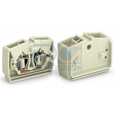 4-conductor center terminal block, without push-buttons, suitable for Ex e II applications, light gray
