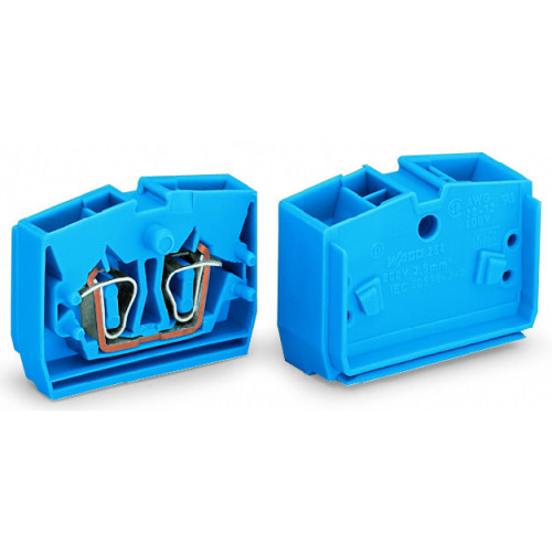 4-conductor end terminal block, without push-buttons, suitable for Ex i applications, blue
