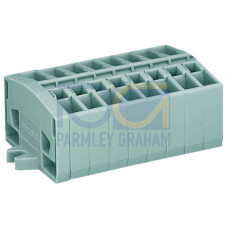 2-conductor terminal strip, without push-buttons, with fixing flanges, gray