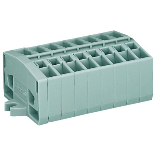 2-conductor terminal strip, without push-buttons, with fixing flanges, gray