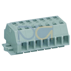 2-conductor terminal strip, without push-buttons, with fixing flanges, gray