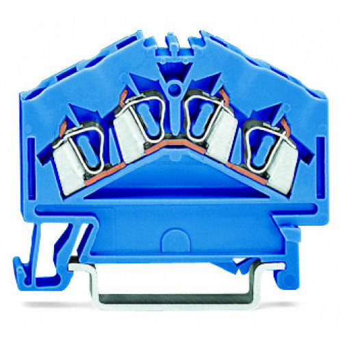 4-conductor through terminal block, 2.5 mm&sup2;, suitable for Ex i applications, blue