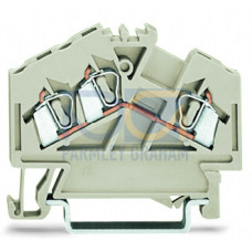 3-conductor through terminal block, 2.5 mm&sup2;, suitable for Ex e II applications, light gray
