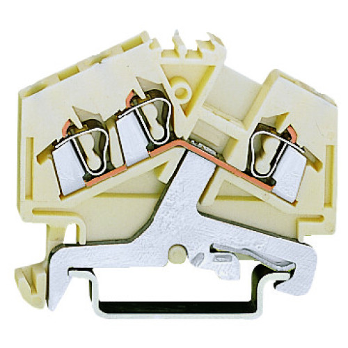 3-conductor shield terminal block, 2.5 mm&sup2;, center marking, white