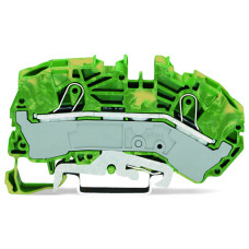 2-Conductor Ground Terminal Block, Ground Supply Terminal Block Green-Yellow