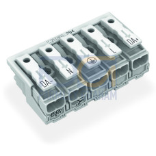 Lighting connector, push-button, external, without ground contact, white