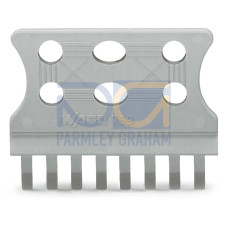 Strain relief plate, for female and male connectors, 1 part, gray