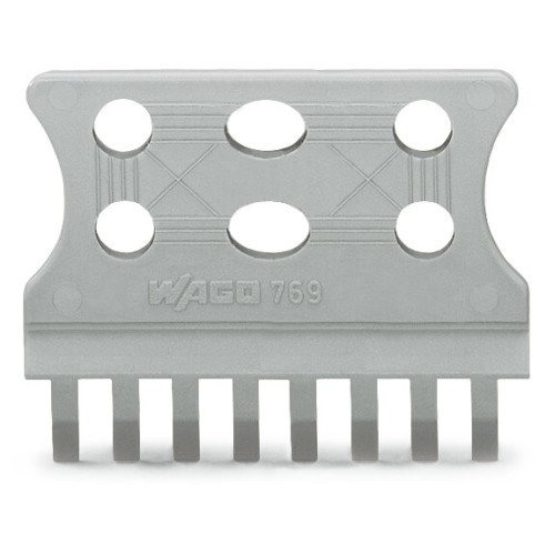 Strain relief plate, for female and male connectors, 1 part, gray