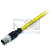System bus cable, M12B plug,  straight, 5-pole, yellow