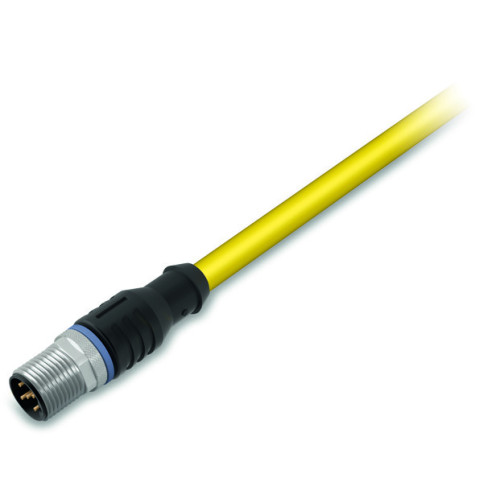 System bus cable, M12B plug,  straight, 5-pole, yellow