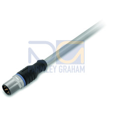 Power cable, M12A plug,  straight, 4-pole
