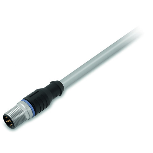 Power cable, M12A plug,  straight, 4-pole