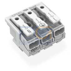 Lighting connector, push-button, external, for Linect&reg;, white