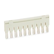 Push-In Type Jumper Bar, Insulated 10-Way Light Gray