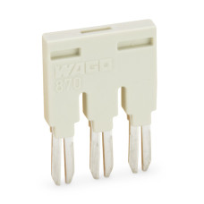 Push-In Type Jumper Bar, Insulated 3-Way Light Gray