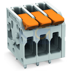 PCB terminal block, lever, 4 mm&sup2;, gray