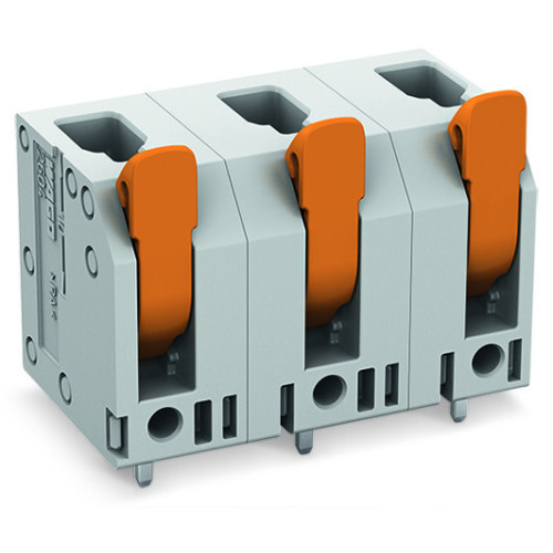 PCB terminal block, lever, 4 mm&sup2;, gray