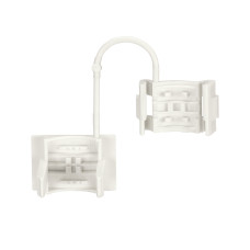 Strain relief with snap-in mounting feet for cable diameter 4.5 - 12 mm white