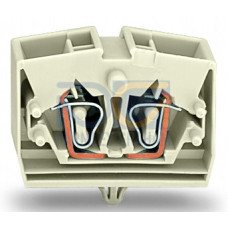 4-conductor terminal block, without push-buttons, suitable for Ex e II applications, light gray