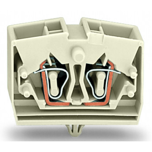 4-conductor terminal block, without push-buttons, suitable for Ex e II applications, light gray