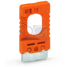 Disconnect plug for carrier terminal blocks, for using a receptacle terminal block as a disconnect terminal block, orange