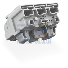 Lighting connector, push-button, external, for Linect&reg;, white