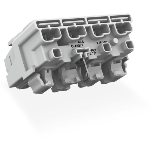 Lighting connector, push-button, external, for Linect&reg;, white