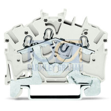 3-conductor shield terminal block, 2.5 mm&sup2;, side and center marking, white