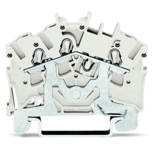 3-conductor shield terminal block, 2.5 mm&sup2;, side and center marking, white