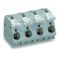 PCB terminal block, lever, 16 mm&sup2;, red