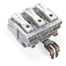 Lighting connector, push-button, external, for Linect&reg;, white