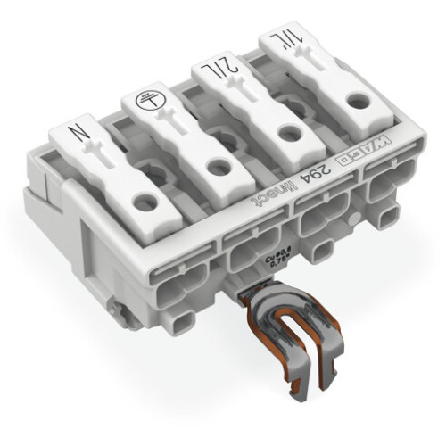Lighting connector, push-button, external, for Linect&reg;, white