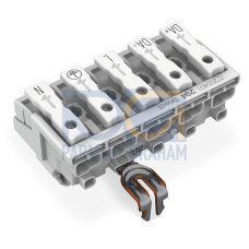 Lighting connector, push-button, external, for Linect&reg;, white