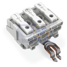 Lighting connector, push-button, external, for Linect&reg;, white